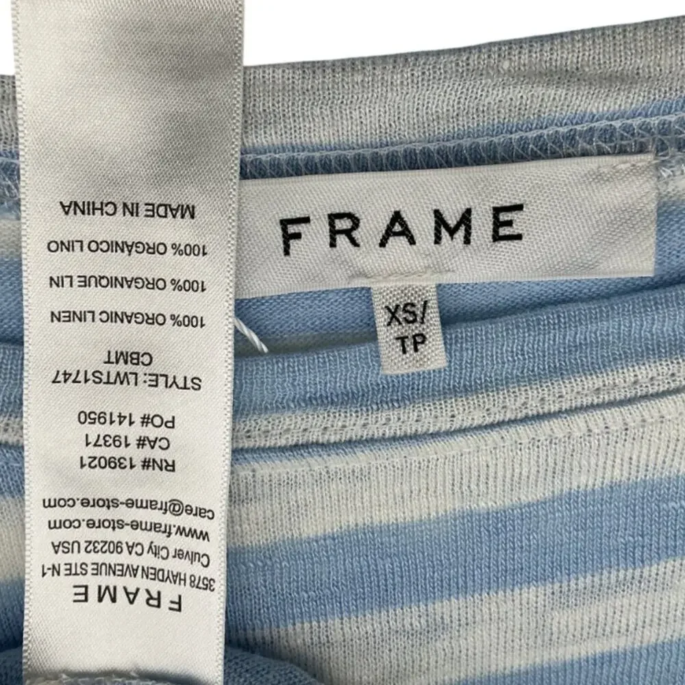 Frame Boxy Multicolor Linen Crop Top Size XS